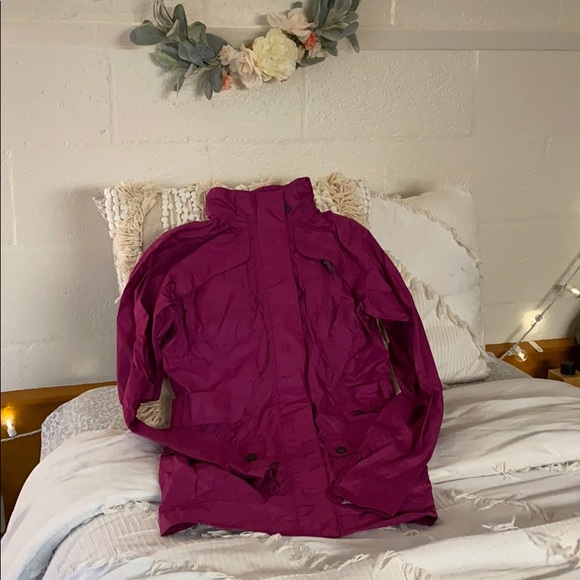 Eddie Bauer Jackets & Blazers - Eddie Bauer Rain Jacket Pockets Hooded Bright